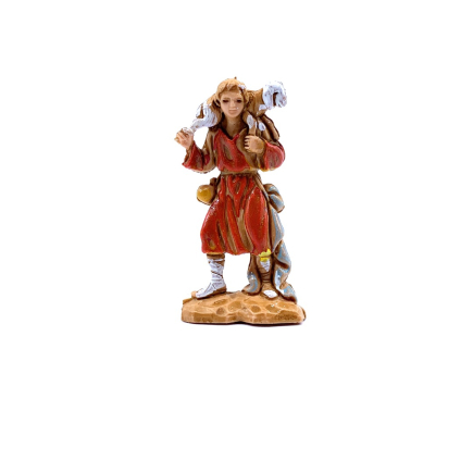 Shepherd with lamb, 3.5 cm - Landi Moranduzzo figurines