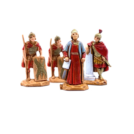 Herod, centurion, 2 soldiers, 3.5 cm - Landi Moranduzzo figurines
