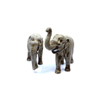 Elephants, 2 figures, 3.5 cm - Landi Moranduzzo figurines