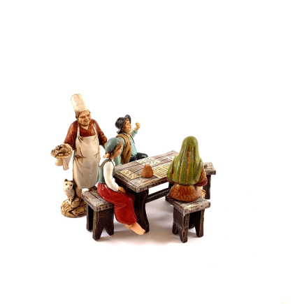 Bingo table with stools for 10 cm figurines