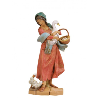 Woman with geese, 30 cm - Fontanini Statues