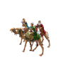 Three Wise Men on camel, 8 cm - Landi Moranduzzo figurines