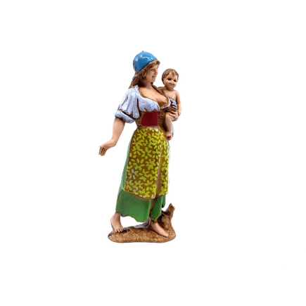 Woman holding a child, 8 cm - Landi Moranduzzo figurines