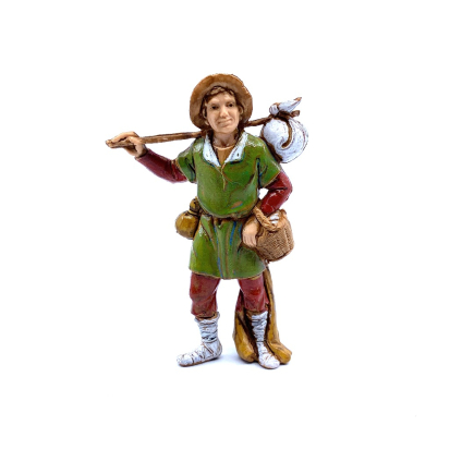 Man with bundle, 8 cm - Landi Moranduzzo figurines