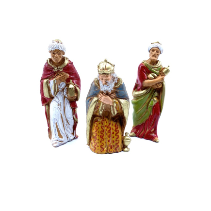 Three Wise Men, 8 cm (3 figures) - Landi Moranduzzo figurines