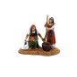 Two women with cauldron, 10 cm - Landi Moranduzzo figurines