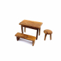 Table, bench, stool for 10 cm figurines - Landi Moranduzzo figurines