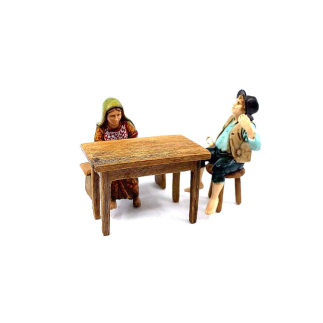 Table, bench, stool for 10 cm figurines - Landi Moranduzzo figurines