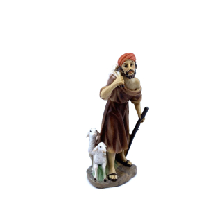 Shepherd with lambs, 11 cm