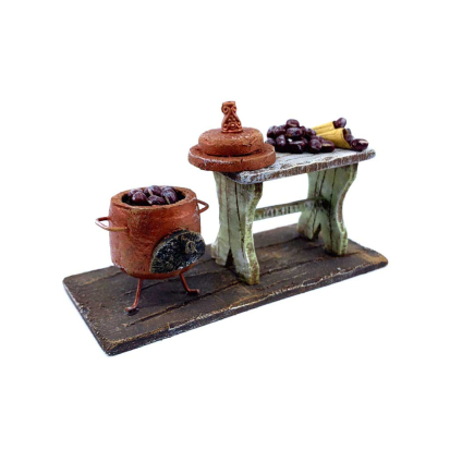 Roasted chestnut stand for 10/11/12 cm figurines