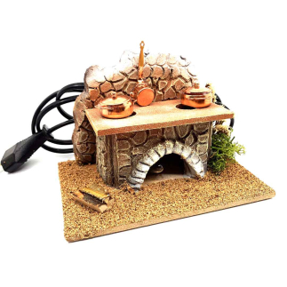 Kitchen with fire for 11–12–13 cm figurines