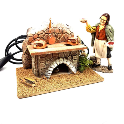 Kitchen with fire for 11–12–13 cm figurines