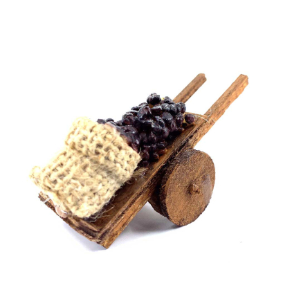 Chestnut cart for figures 6–6.5 cm