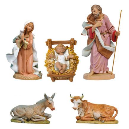 Fontanini 30 cm 5-piece Nativity Set (new-type cradle) - Fontanini Statues