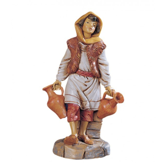 Young man with amphorae, 30 cm - Fontanini statue