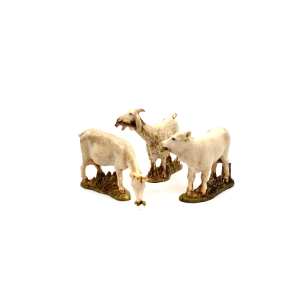 2 goats and 1 calf for 10 cm figures - Landi Moranduzzo figurines