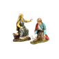 Spinner and shepherd with sheep, 10 cm - Landi Moranduzzo figurines