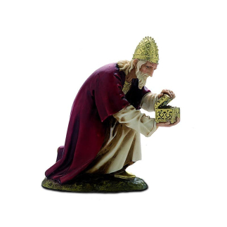 Kneeling White Magus King, 15 cm - Landi Moranduzzo Figurines