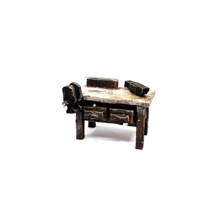 Blacksmith's workbench for 10 cm nativity figurines