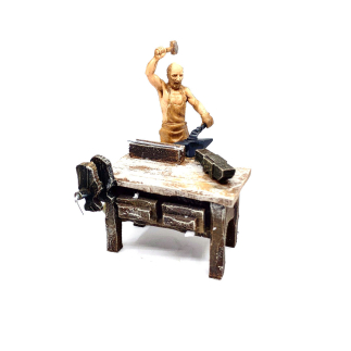 Blacksmith's workbench for 10 cm nativity figurines