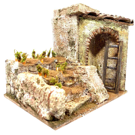 Vegetable garden for farmer, for 10 cm figurines