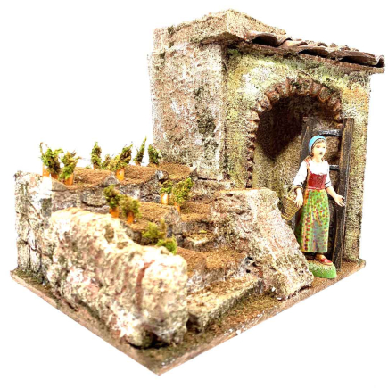Vegetable garden for farmer, for 10 cm figurines
