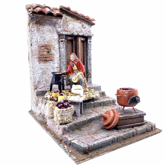 Chestnut Seller Scene for 10 cm Figurines