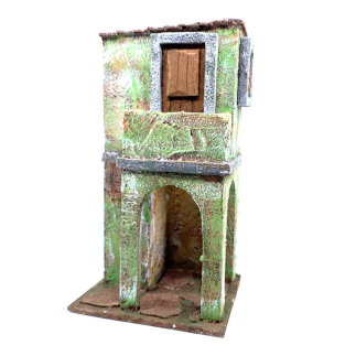 Two-story house with balcony for 10 cm figurines