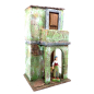 Two-story house with balcony for 10 cm figurines