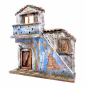 Two-story house facade for 6 cm nativity figurines