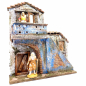Two-story house facade for 6 cm nativity figurines