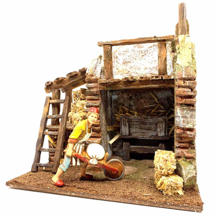 Barn for 10 cm nativity scene figurines