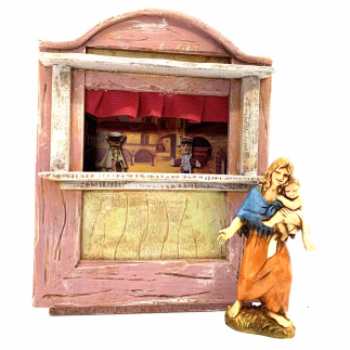 Little theater for 10 cm nativity scene figurines