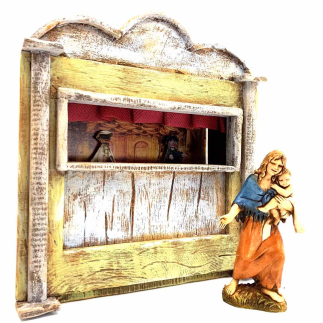 Little theater for 10 cm nativity scene figurines
