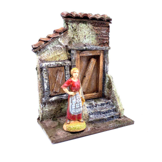 House facade with small staircase for 6 cm nativity figurines