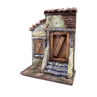 House facade with small staircase for 6 cm nativity figurines