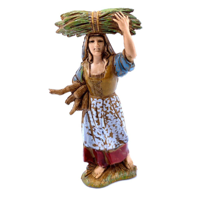 Woman with bundles, 8 cm - Landi Moranduzzo figurines