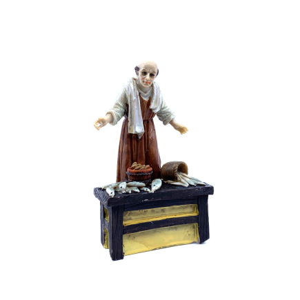 Fishmonger with stall for 11 cm nativity figurines