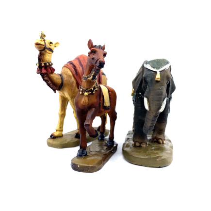 Horse, Camel, Elephant for 11 cm nativity figurines