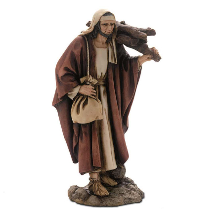 Shepherd with firewood, 15 cm - Landi Moranduzzo figurines