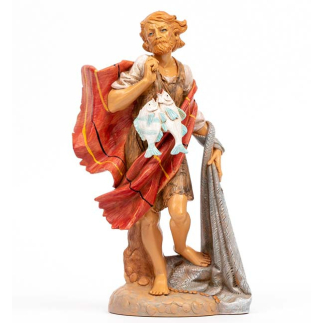 Fisherman with Net 30 cm - Fontanini Statue