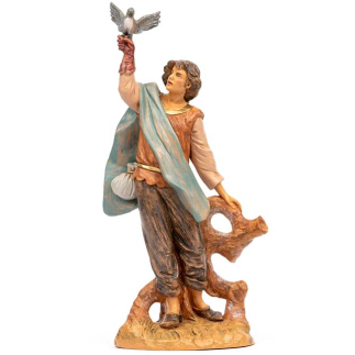 Young man with dove 30 cm - Fontanini statues