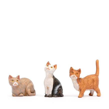 3 assorted cats for 30 cm - Fontanini Statues