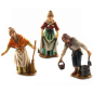 Three 10 cm leaning-out figures - Landi Moranduzzo figurines