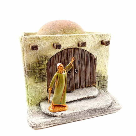 Palestinian nativity scene house - 6/6.5 cm figurines
