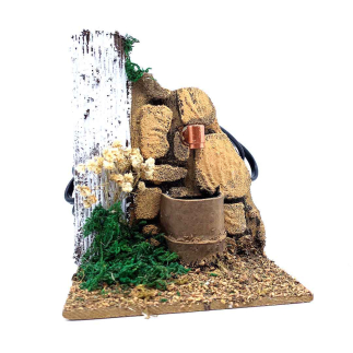 Fountain with ruined column for 10–13 cm nativity figurines