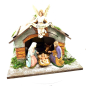 Hut with light for 10 cm nativity figurines