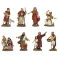 Shepherd figurines, 8 subjects, 10 cm - Landi Moranduzzo statuettes