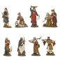 8 shepherd figures, 10 cm - Landi Moranduzzo figurines