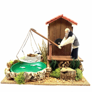 Moving fisherman, 12 cm